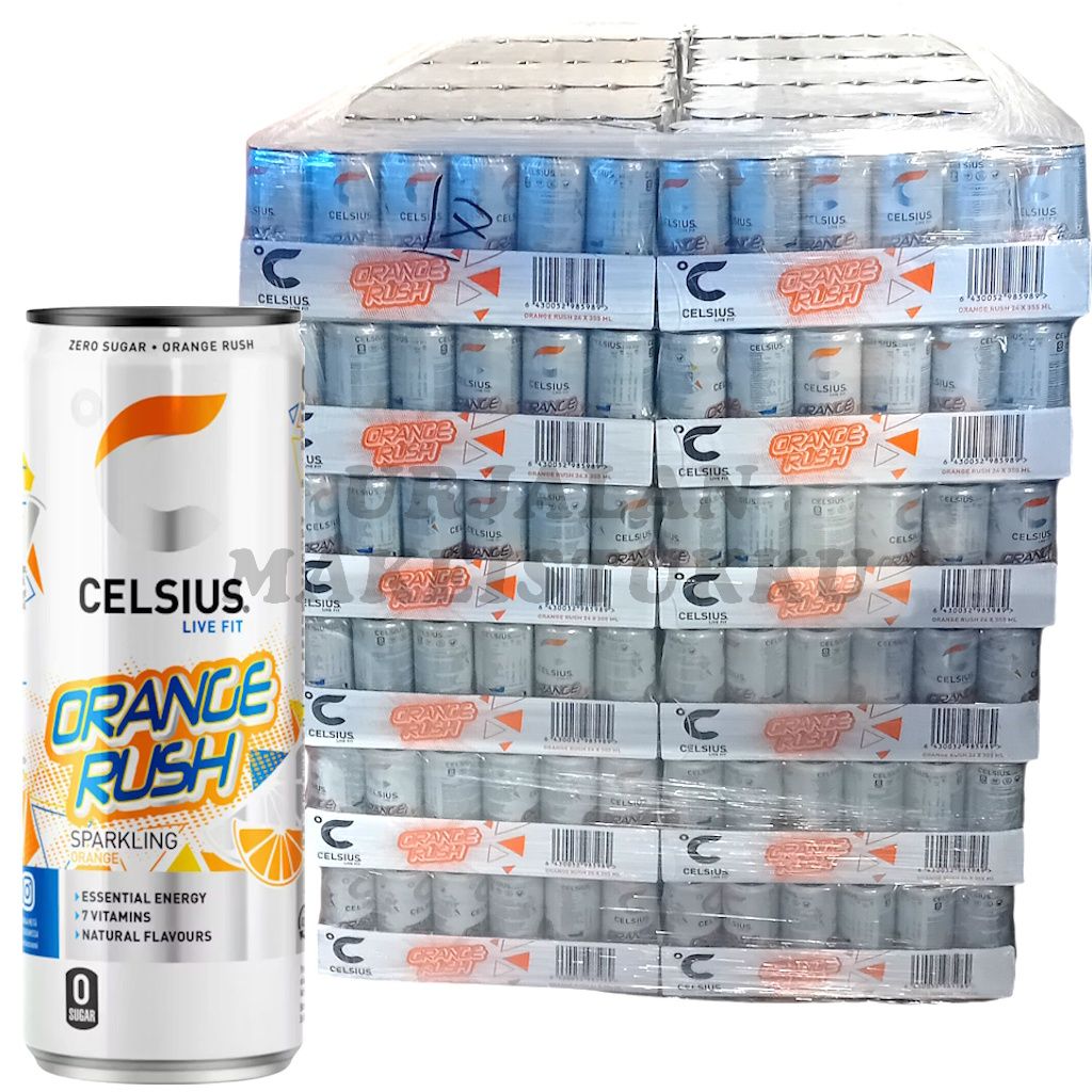 Celsius Orange Rush energiajuoma 355ml x 1440kpl