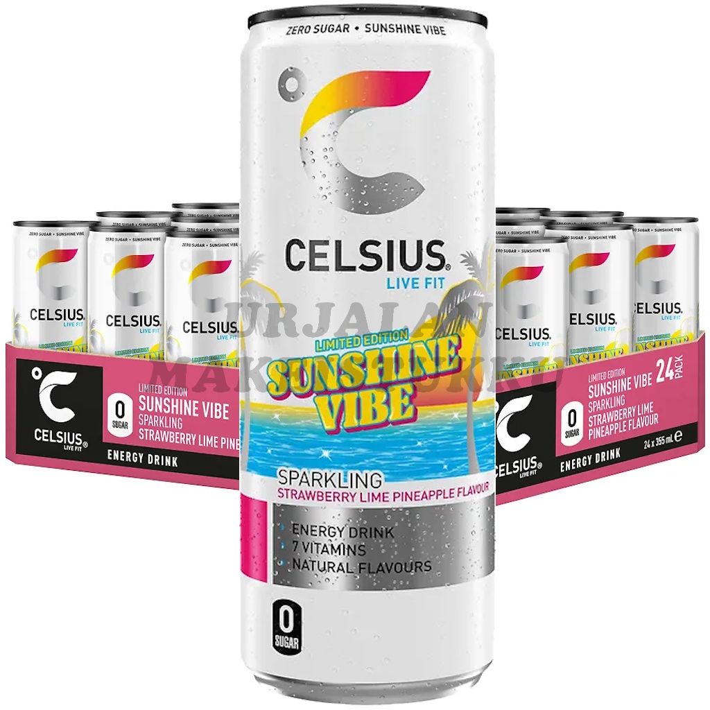 Celsius Sunshine Vibe Limited Edition energiajuoma 355ml x 24kpl