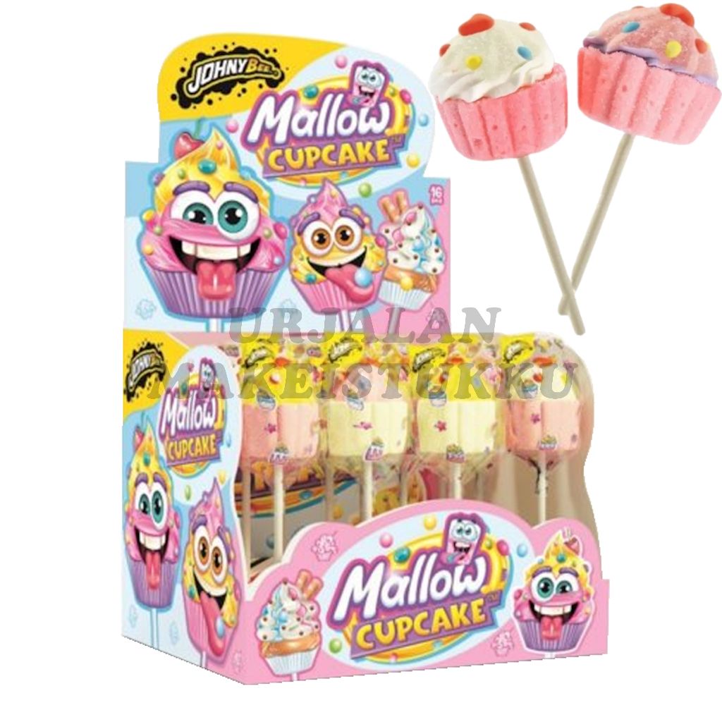 JohnyBee Mallow Cupcake tikkari 35g x 16kpl