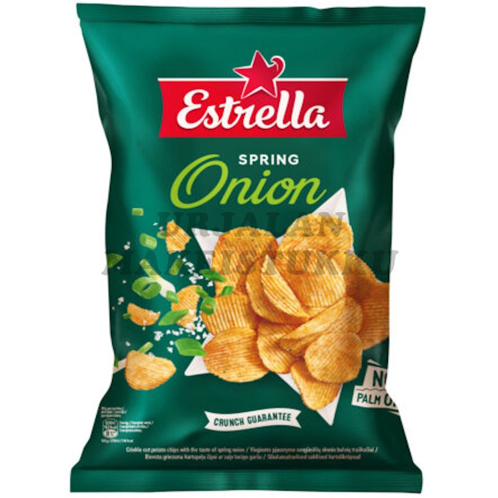 Estrella Spring Onion perunalastu 130g