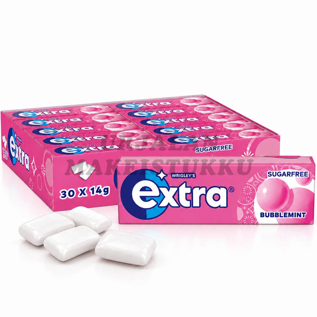 Extra Bubblemint sokeriton purukumi 14g x 30-pack (300kpl)