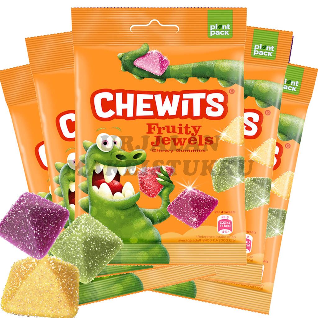 Chewits Jewels Sweet hedelmäjalokivet 125g x 5kpl