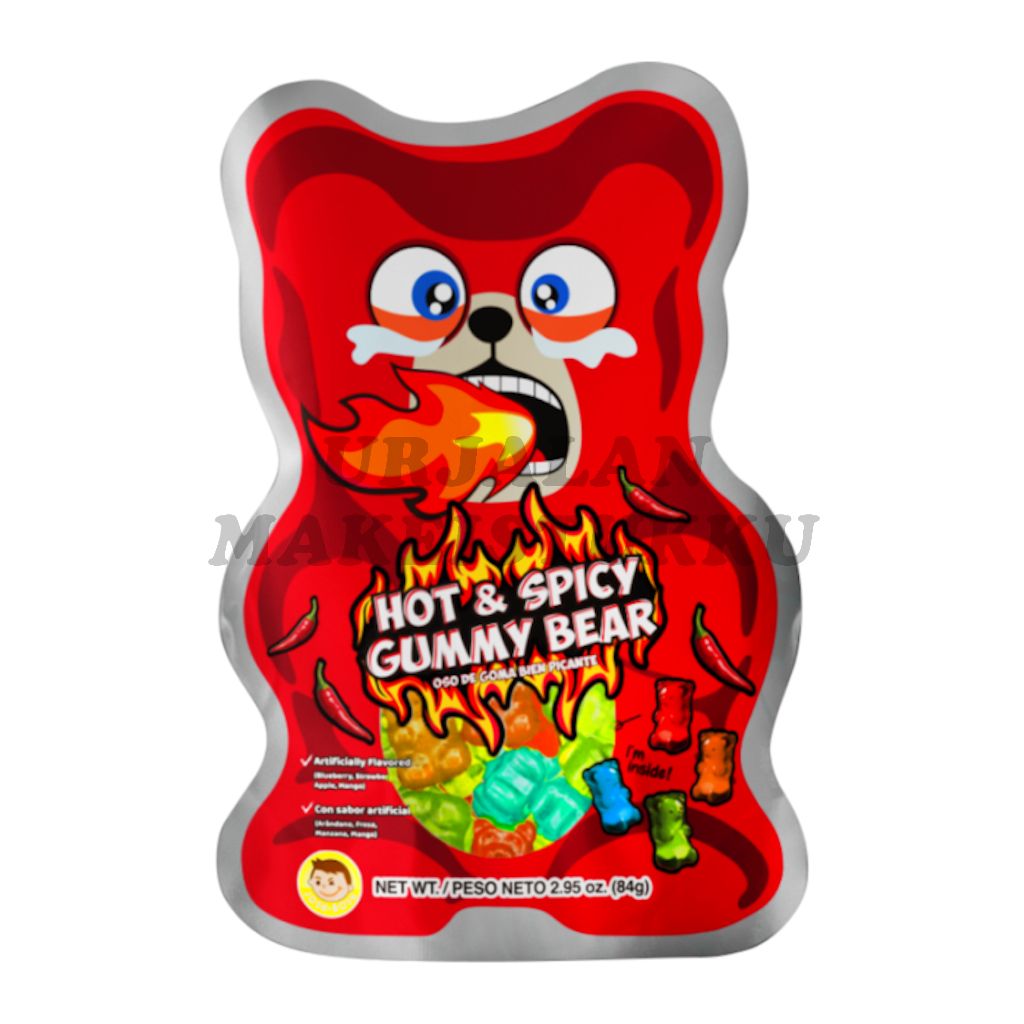Pocas Hot & Spicy Gummy Bear tuliset nallet 84g