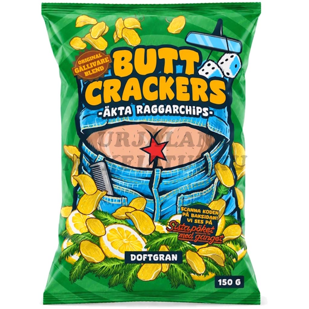 Butt Crackers Chips katajanmarja ja sitrus perunalastu 150g