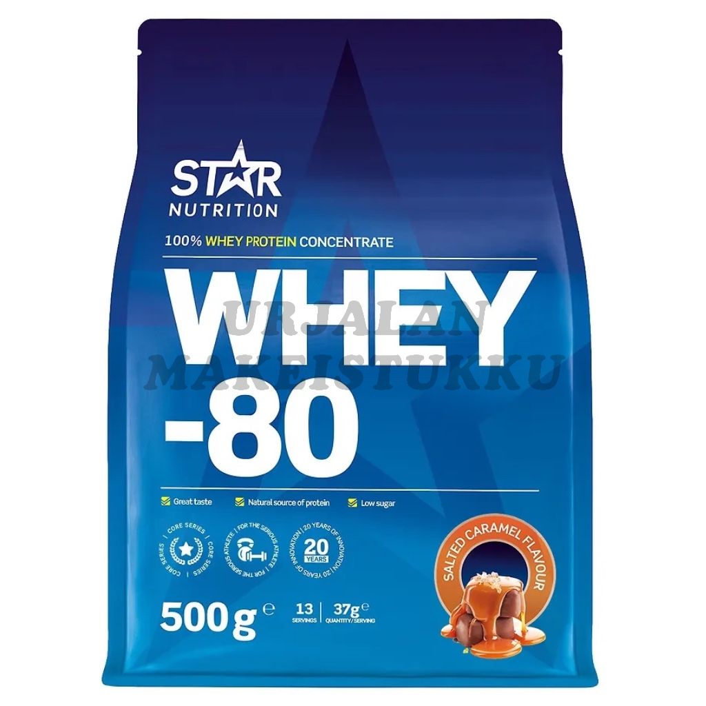 Star Nutrition Whey-80 Salted Caramel proteiinijauhe 500g