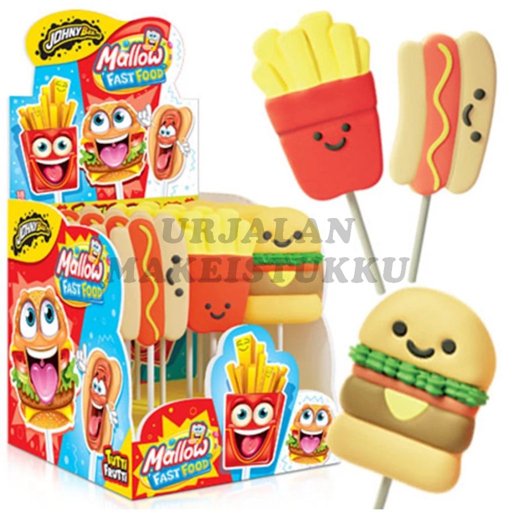 JohnyBee Mallow Fast Food tikkarit 35g x 18kpl