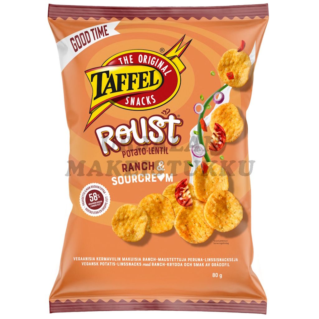 Taffel Roust Ranch sourcream peruna-linssilastut 80g