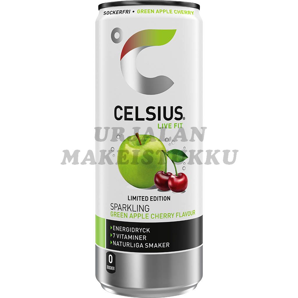 Celsius Green Apple Cherry energiajuoma 250ml