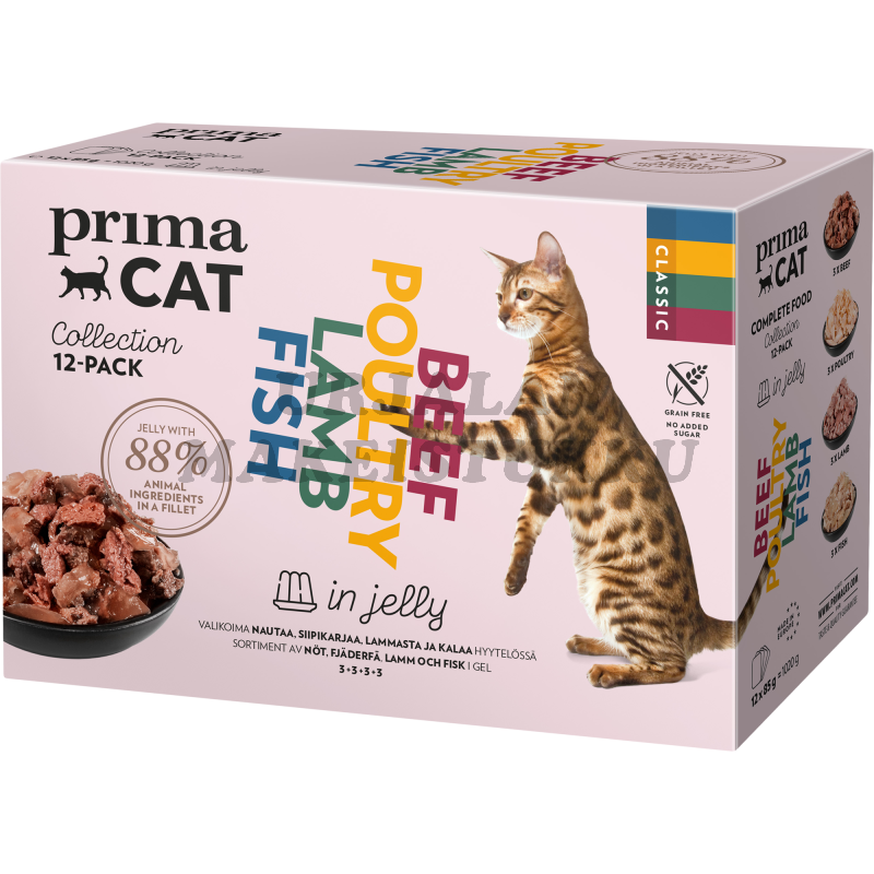 PrimaCat Classic hyytelölajitelma 85g x 12kpl