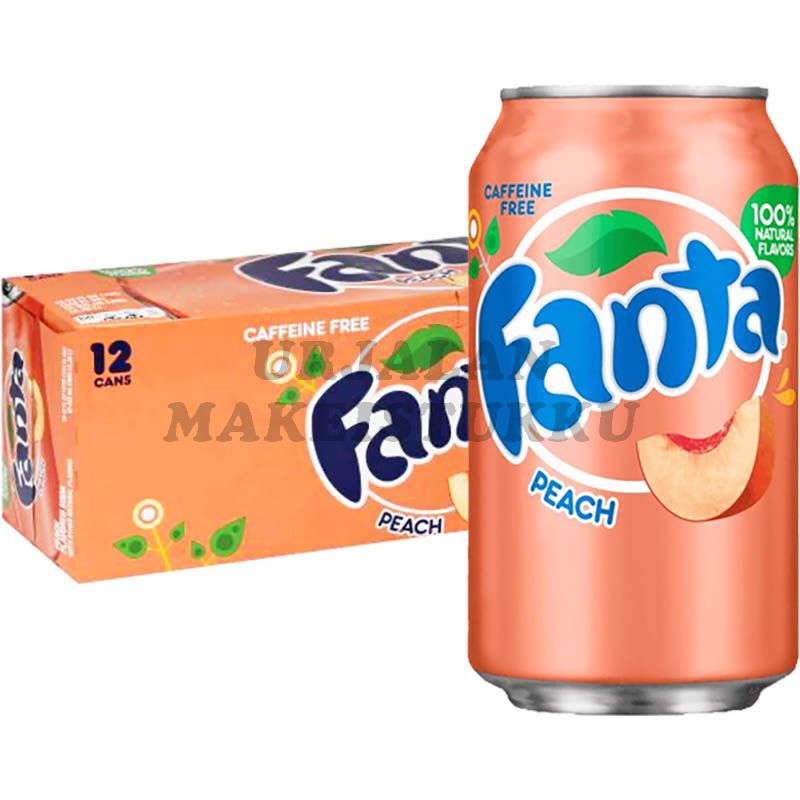 Fanta Peach USA virvoitusjuoma 355ml x 12-pack