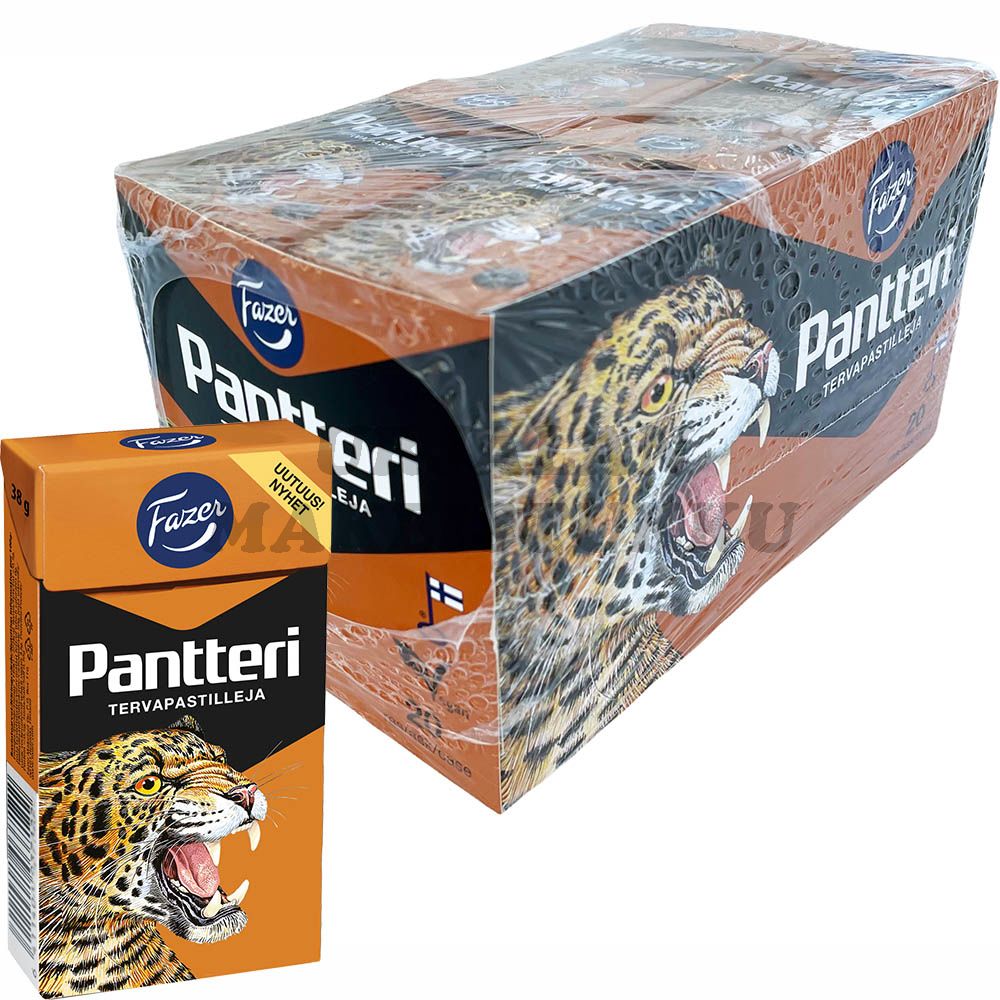 Fazer Pantteri Tervapastilleja 38g x 20kpl