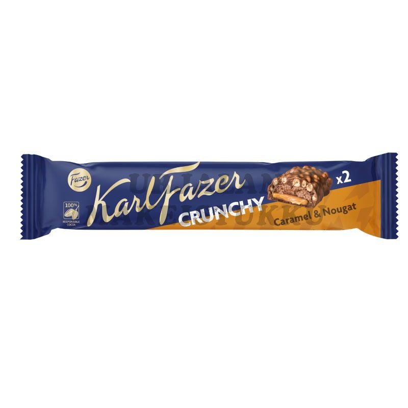 Karl Fazer Crunchy Caramel & Nougat suklaapatukka 55g