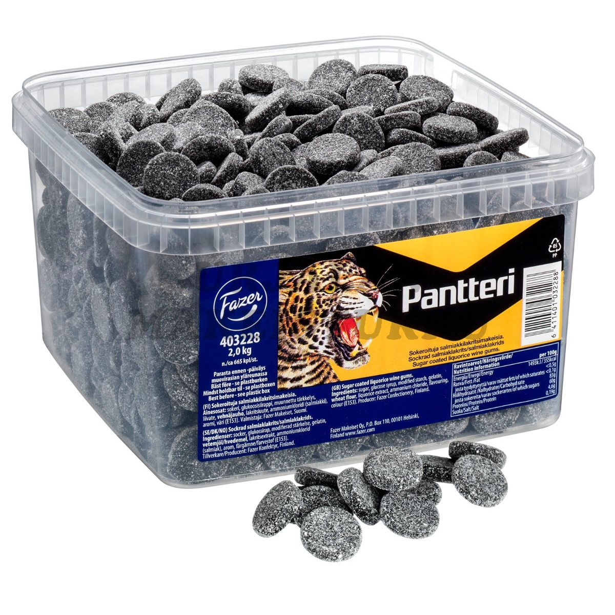 Fazer Pantteri Salmiakkilakritsi 2.0kg