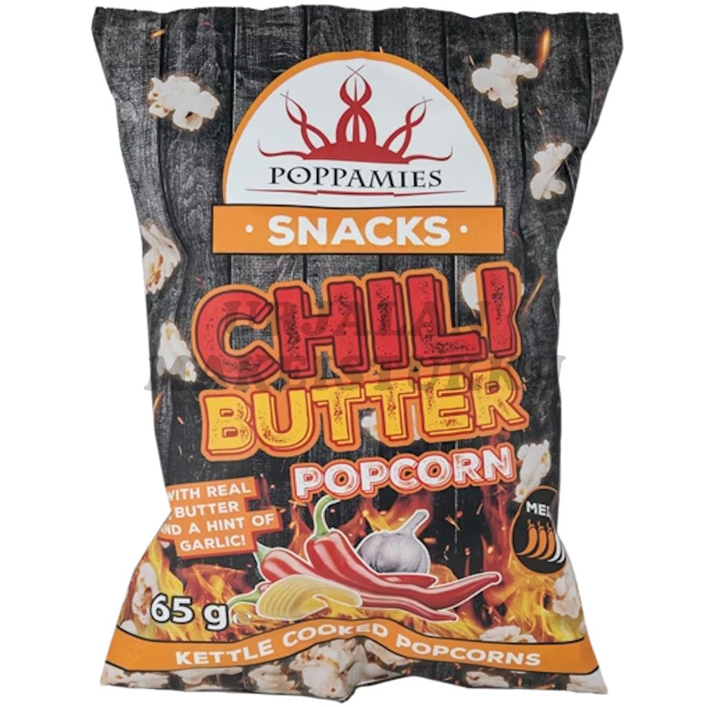 Poppamies Snacks Chili Butter popcorn 65g