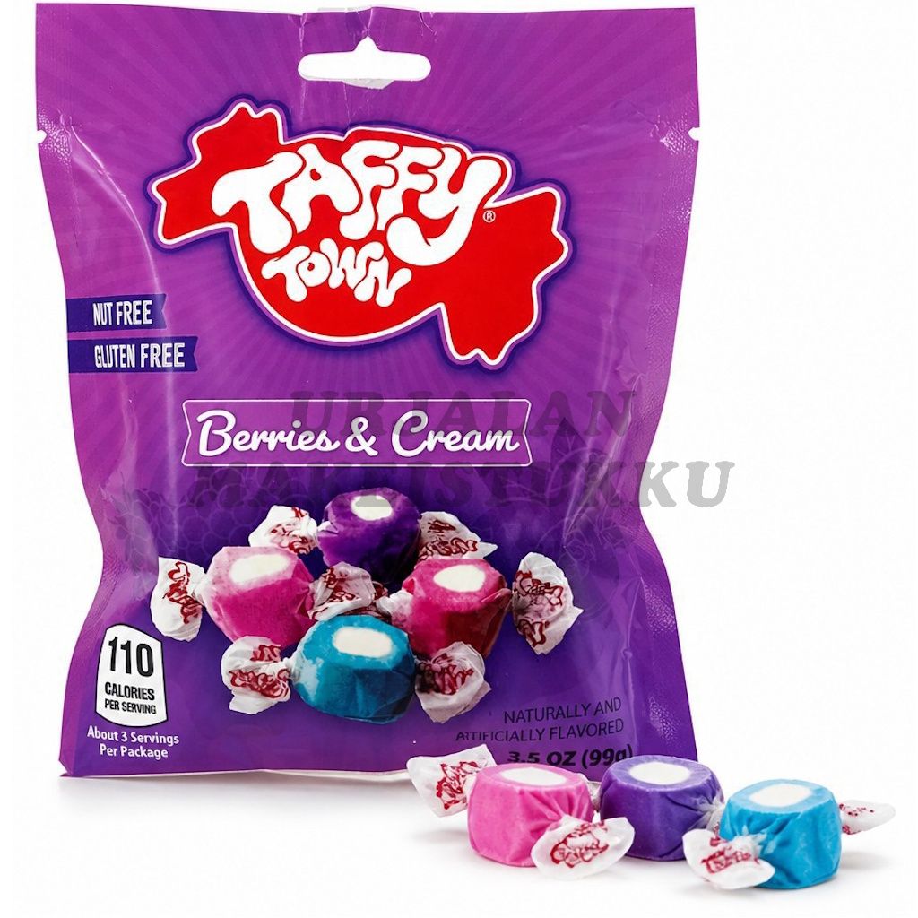 Taffy Town Berries and Creme venyvät toffeet 99g