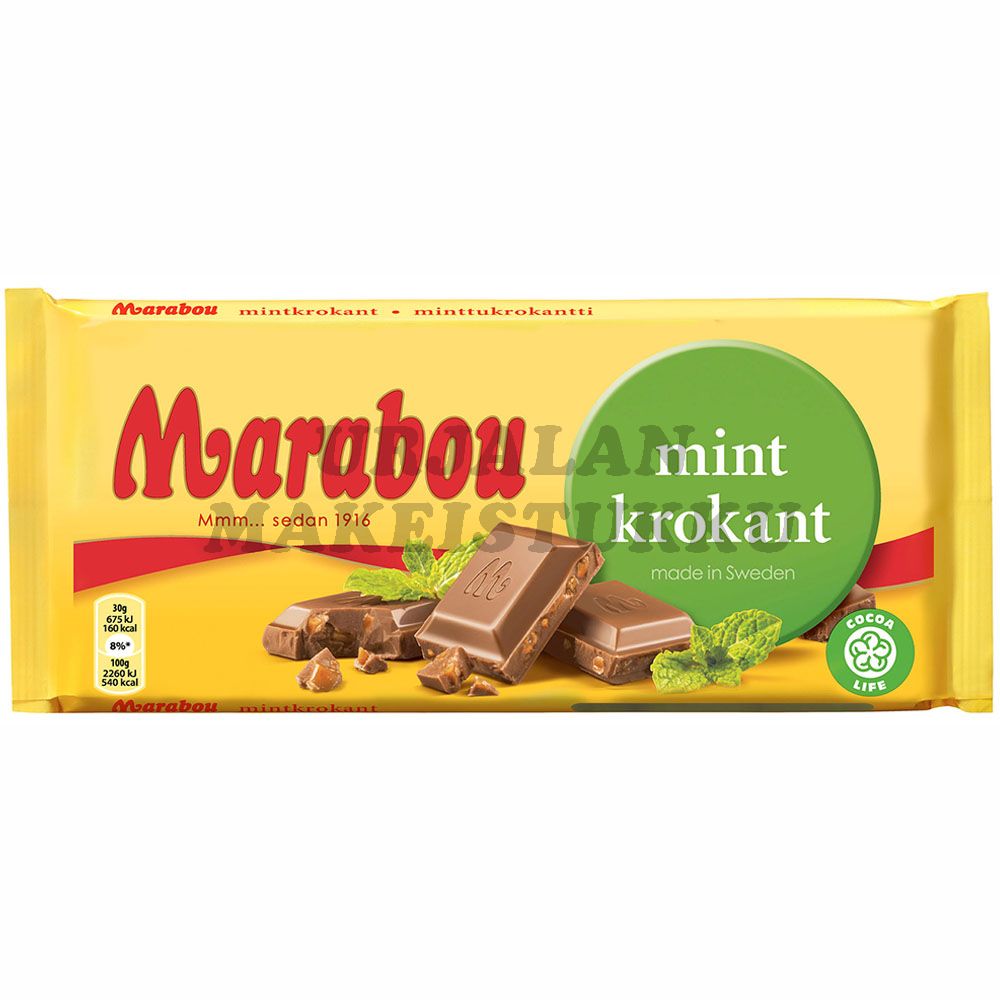 Marabou Mintkrokant suklaalevy 200g