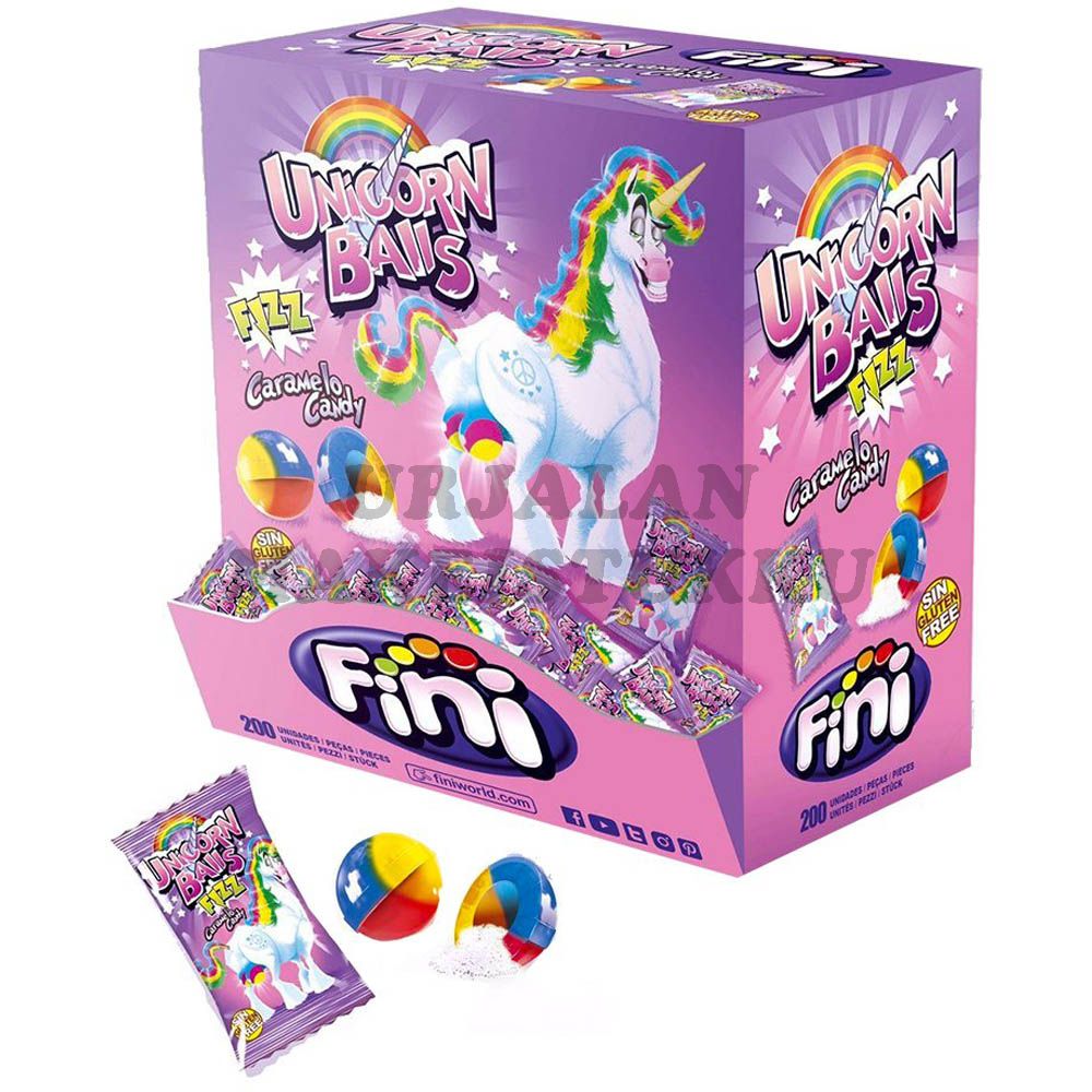 Fini Unicorn Balls Fizz yksisarvisen pallit 200kpl