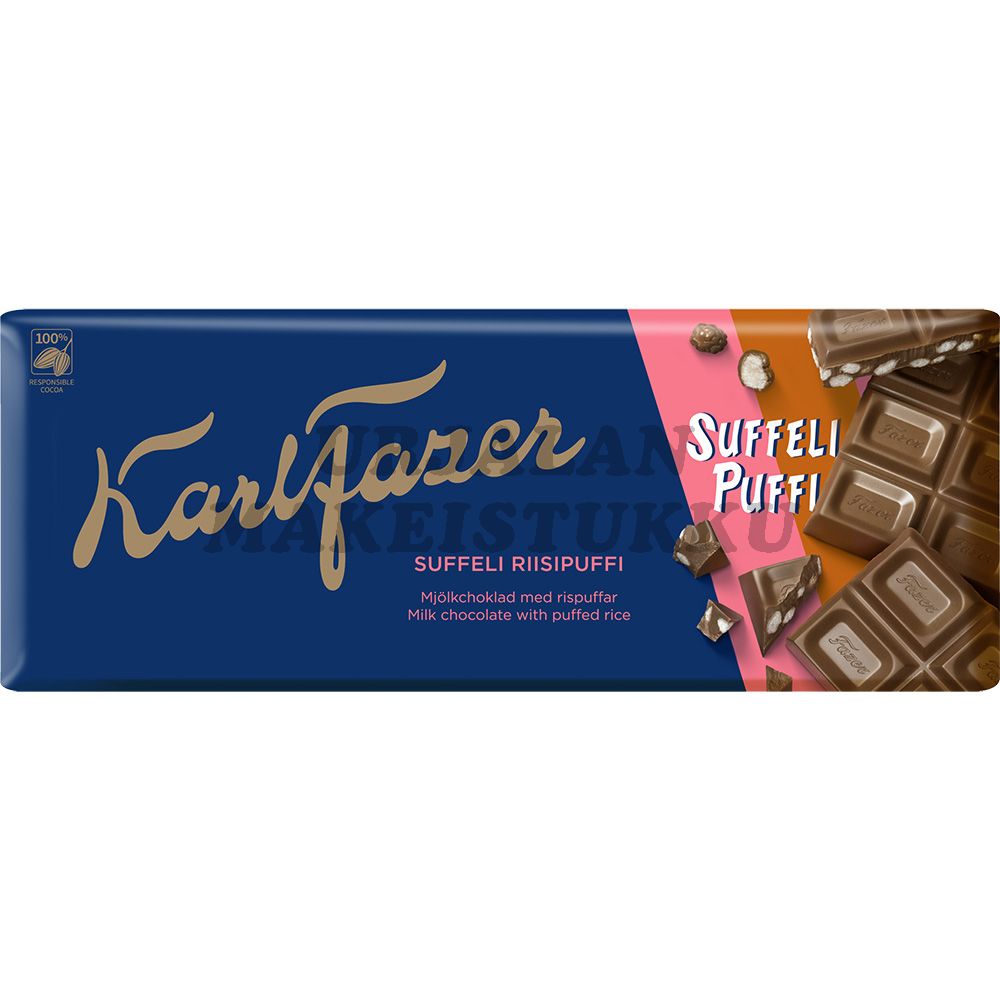 Karl Fazer Suffeli Riisipuffi suklaalevy 198g