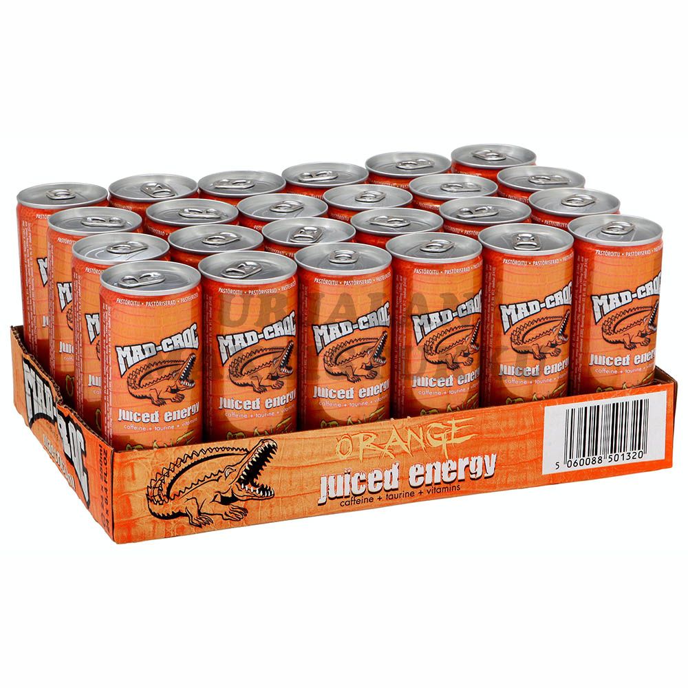 Mad Croc Juiced Energy Orange energiajuoma 250ml x 24-pack