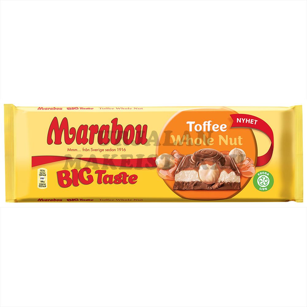 Marabou Big Taste Toffee Whole Nut 300g