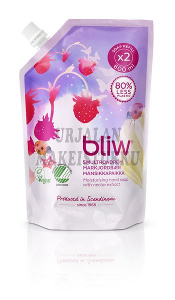 Bliw käsisaippua Mansikkapaikka täyttöpakkaus 600ml