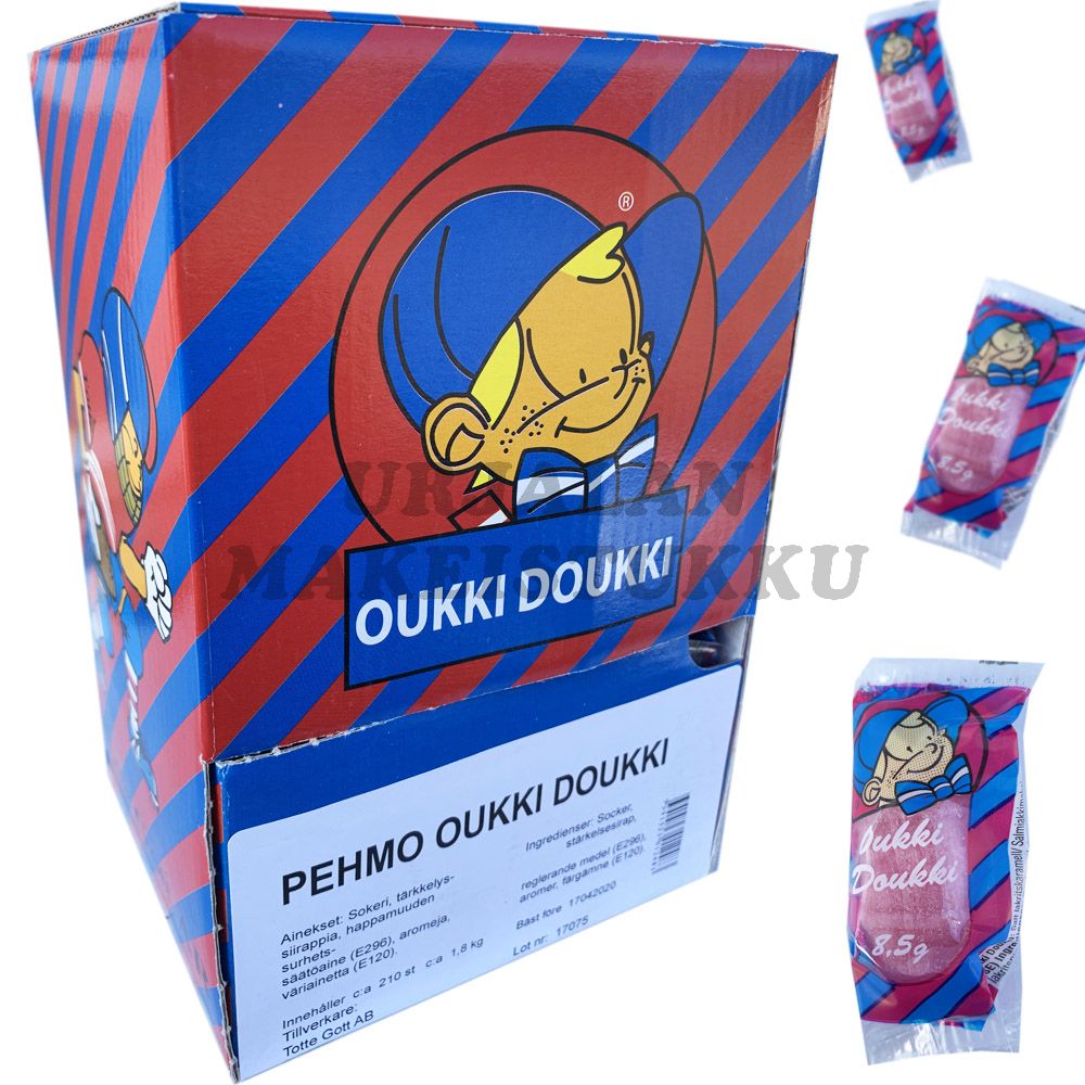 Oukki Doukki Pehmo kirpeä hedelmä 210kpl
