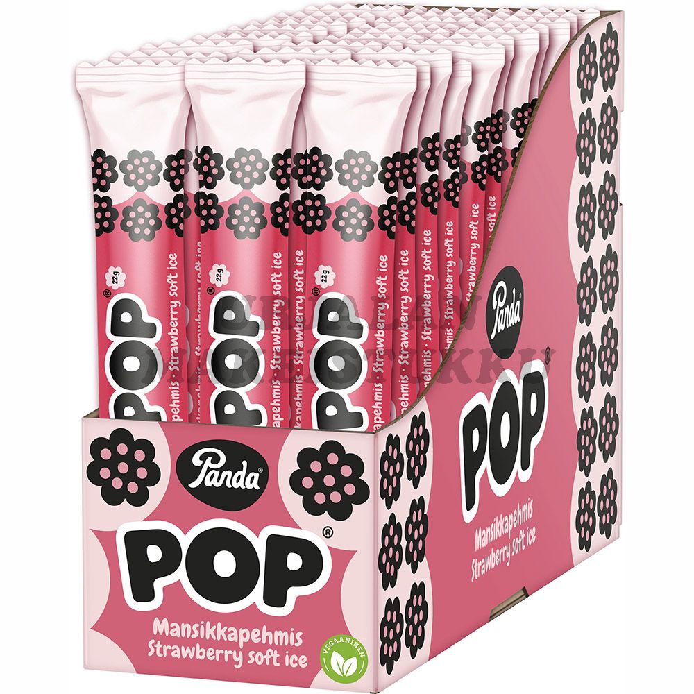 Panda Pop Mansikkapehmis täytelakritsipatukka 22g x 36kpl