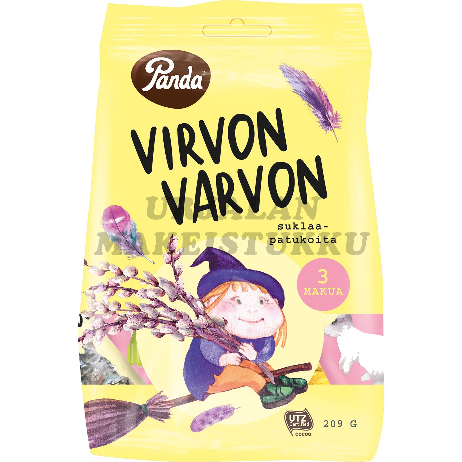 Panda Virvon Varvon suklaapatukoita 209g