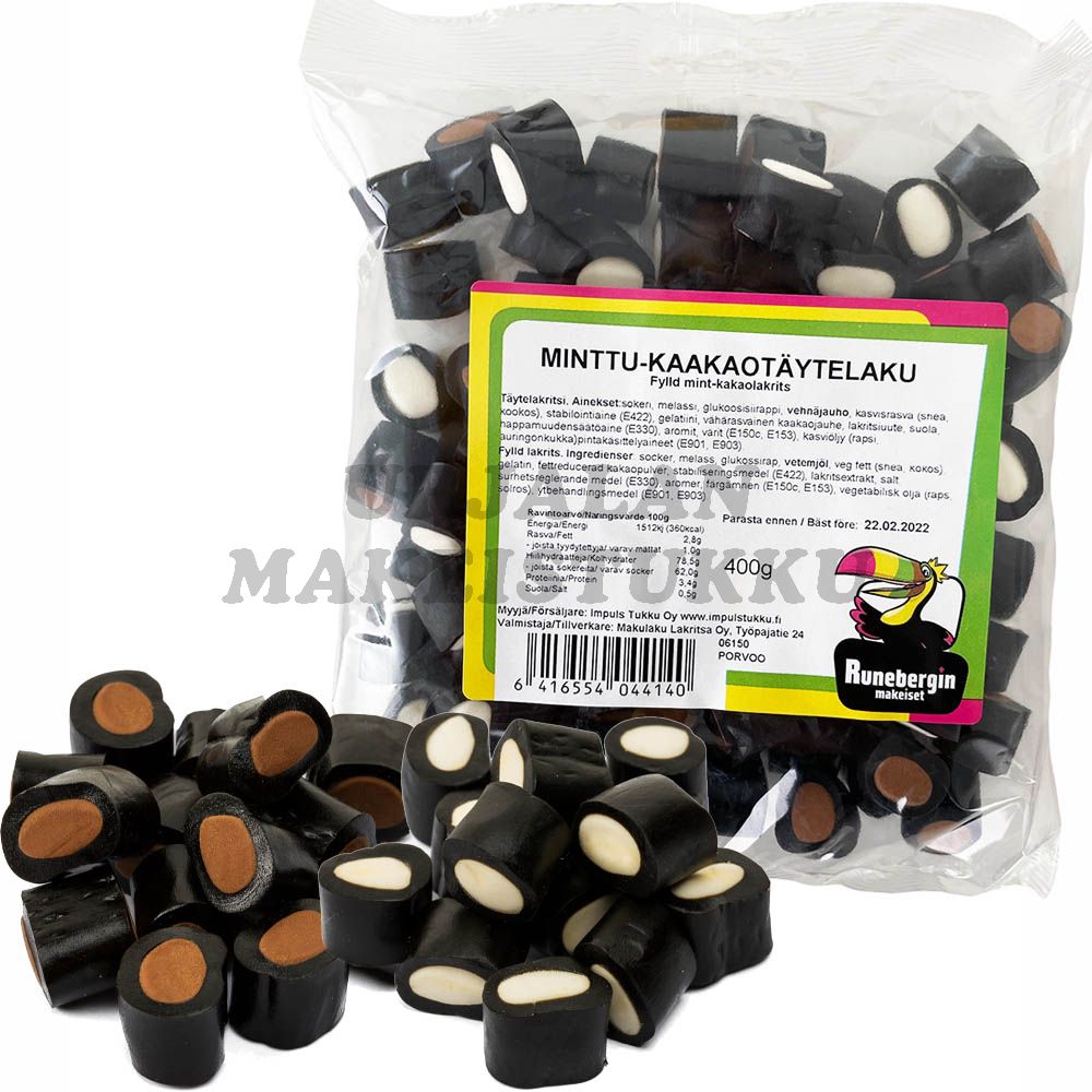 Runebergin minttu-kaakaotäytelaku 400g