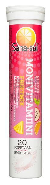 Sana-sol Monivitamiini Fruitmix poretabletti 20 kpl