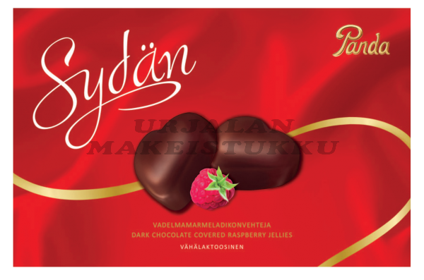 Panda Sydän Vadelmamarmeladikonvehteja 125g