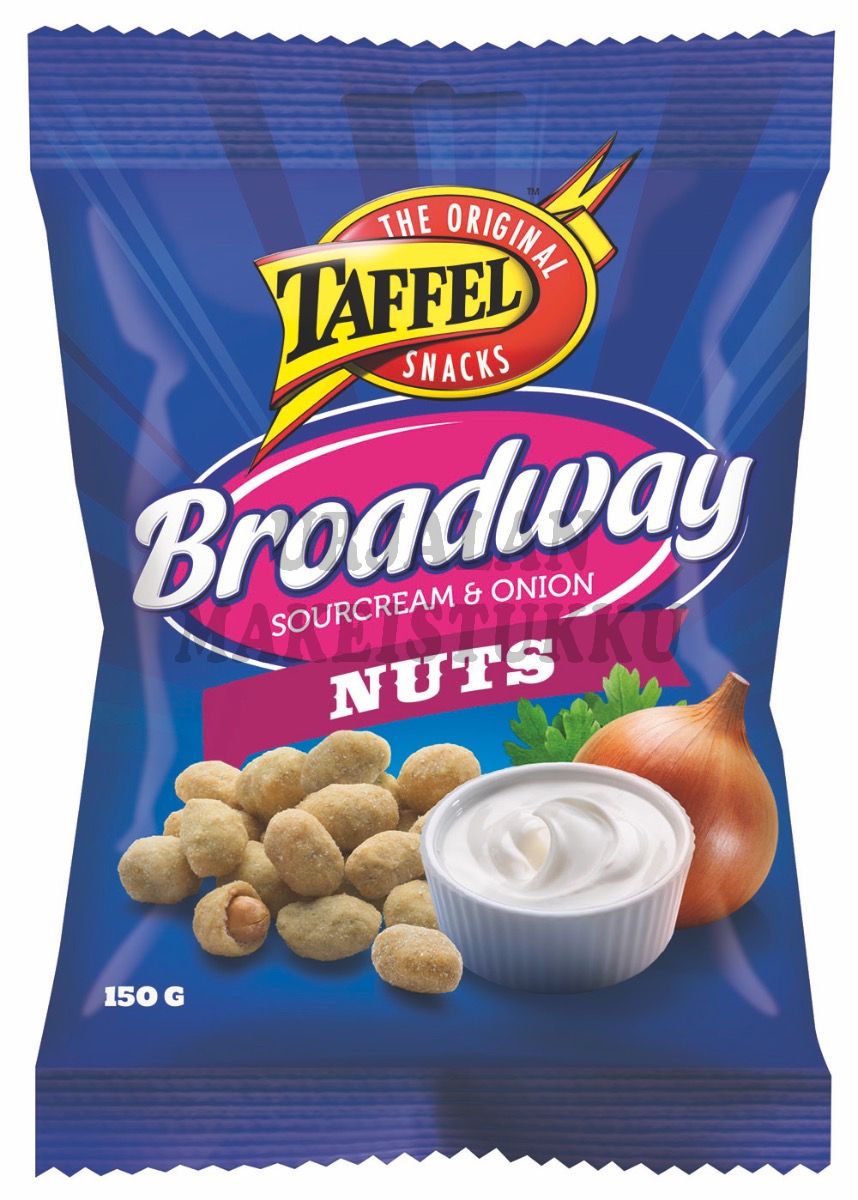 Taffel Broadway Sourcream & Onion Nuts pähkinät 150g