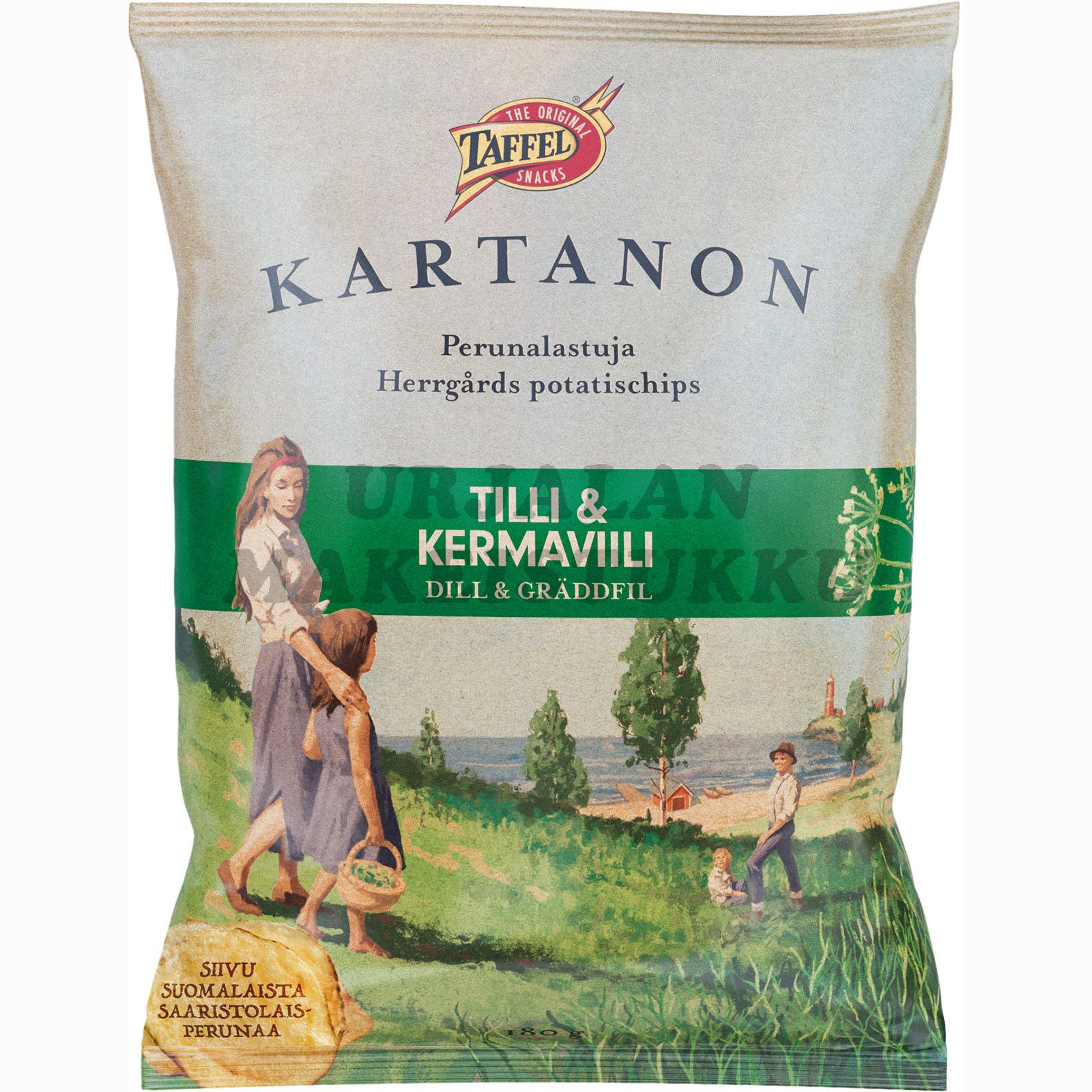 Taffel Kartanon Tilli & Kermaviili perunalastu 180g