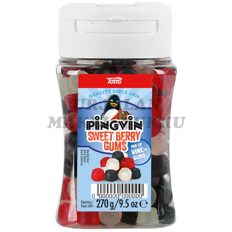 Toms Pingvin Sweet Berry Gums viinikumit 270g