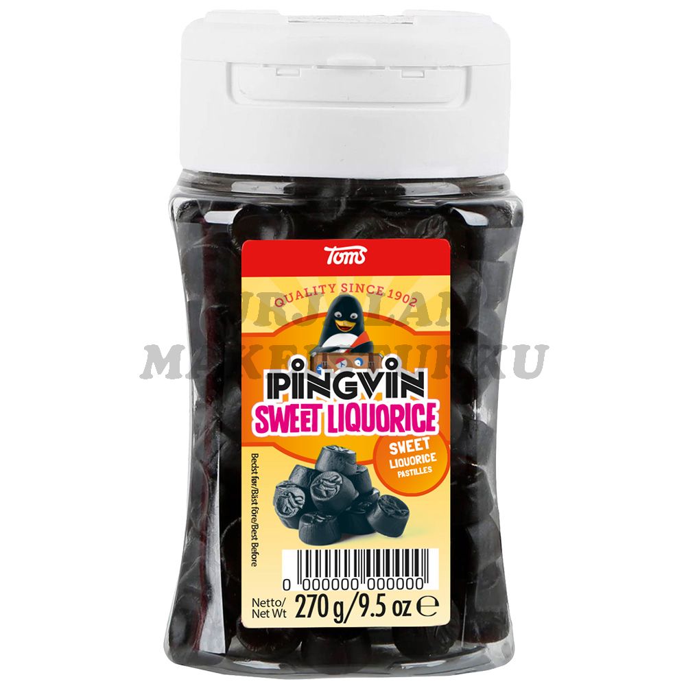 Toms Pingvin Sweet Liquorice lakritsipastilli 270g