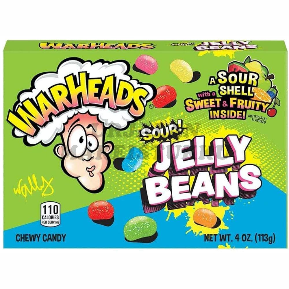 Warheads Sour Jelly Beans 113g